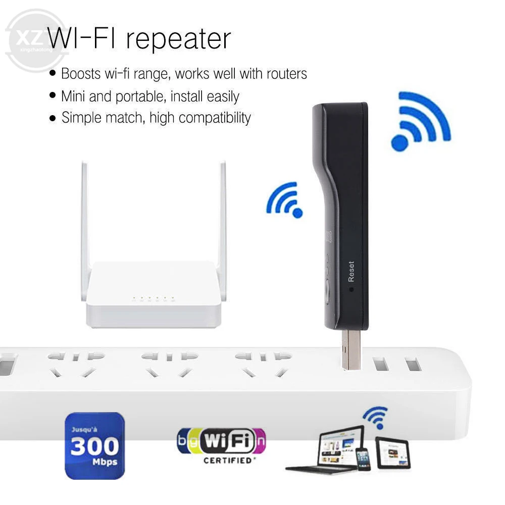 NEWEST 300Mpbs USB Wireless WiFi Smart TV Network Adapter Universal HDTV RJ45 Lan Port Repeater AP WPS for Samsung Sony TV — view 5