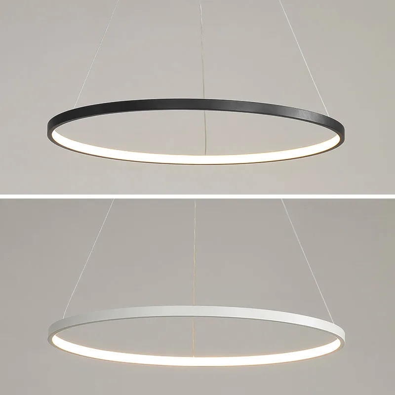 Moderne Ronde Ring Led Hanglamp Voor Eetkamer Woonkamer Center Tafel Keuken Slaapkamer Minimalistische Decor Opknoping Lamp Armatuur