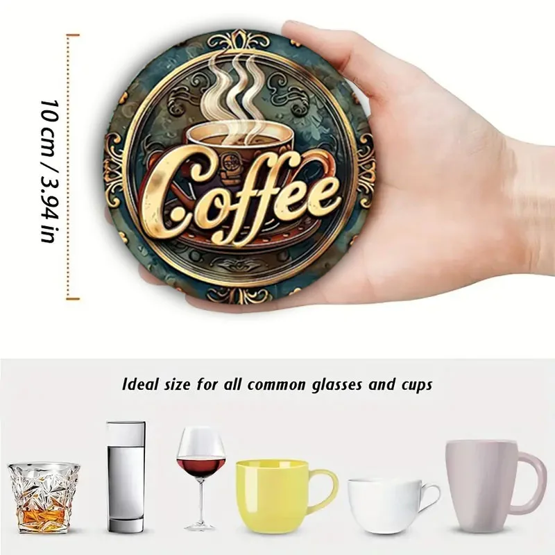 المجموعة المكونة من 6 قطع من الوقايات الخشبية المستديرة المكونة من 6 قطع مناسبة لتقديم هدايا عيد الشكر وعيد الميلاد