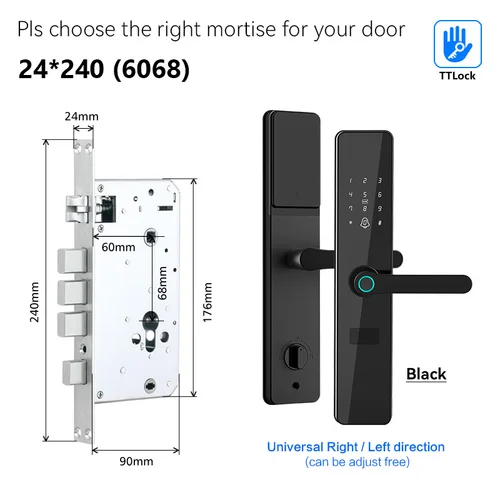 TTLock 스마트 지문 도어락, 와이파이 앱 잠금, 블루투스 잠금 해제, 지능형 보안 잠금, 생체 인식 전자 도어락 7
