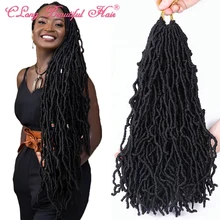 

CLong Nu Locs Crochet Hair 36 24 18 Inches Faux Locs Extension Synthetic Soft Goddess Braiding Dreadlocks Hair For Black Women