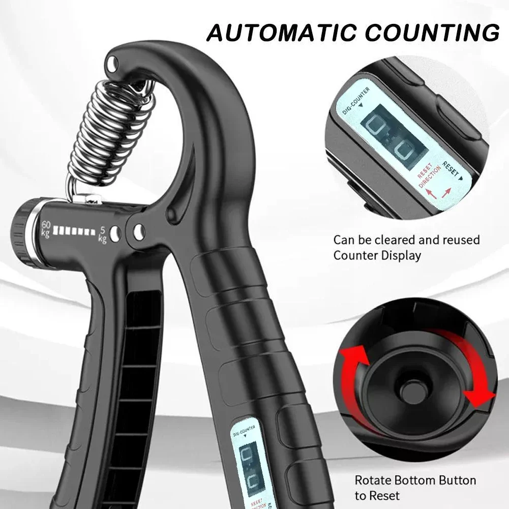 Adjustable Hand Grip Strengthening Expander with Counter