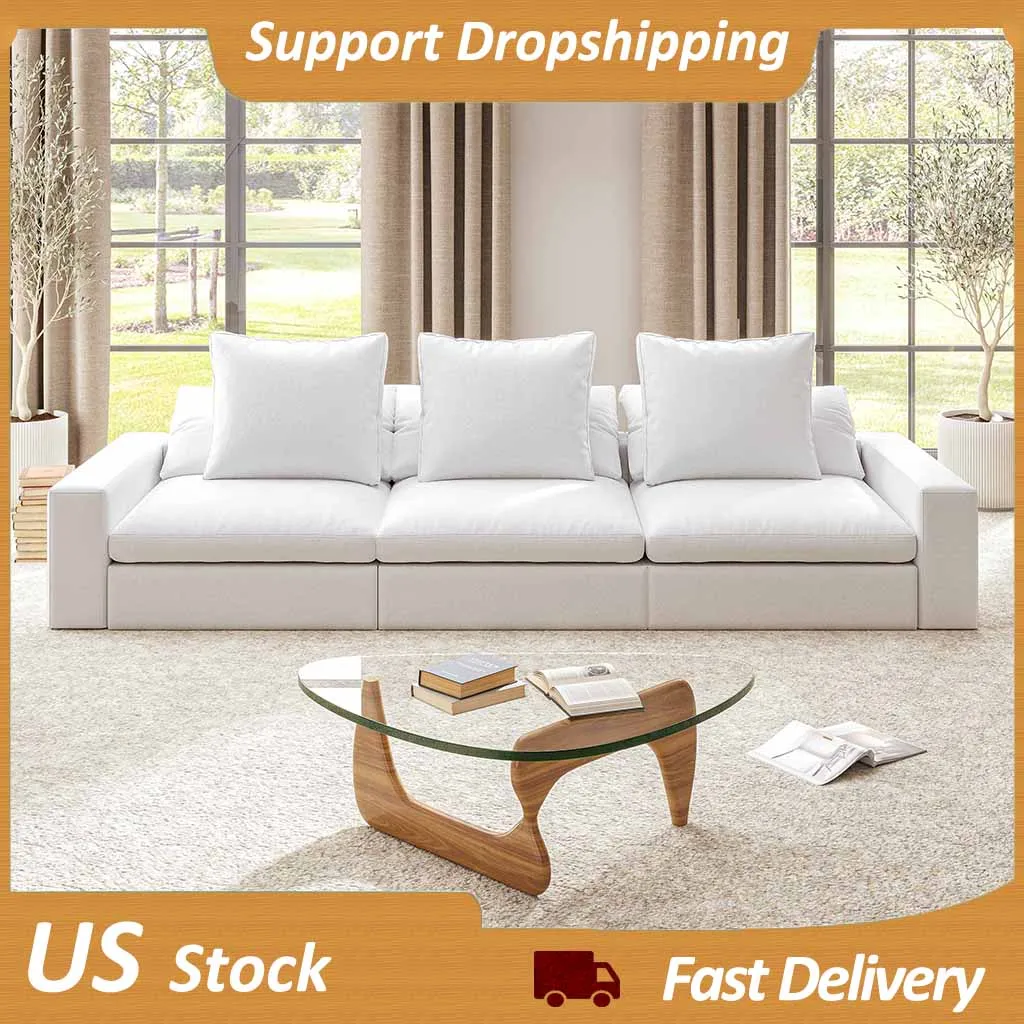 Dropship Living Room Sofa Set Of 3; Loveseat Sofa Couch And Comfy