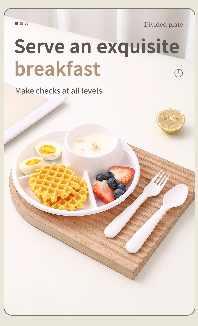 Round Plastic Food Plate Salad Plate 1-Pcs