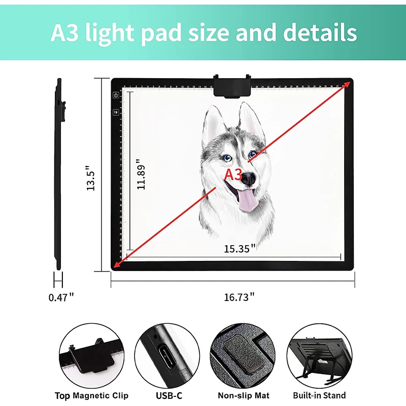 A3/A4 Light Pad Wireless Battery Powered Light Box Artcraft Tracing Pad  Rechargeable Light Board for Artists Drawing X-ray - AliExpress