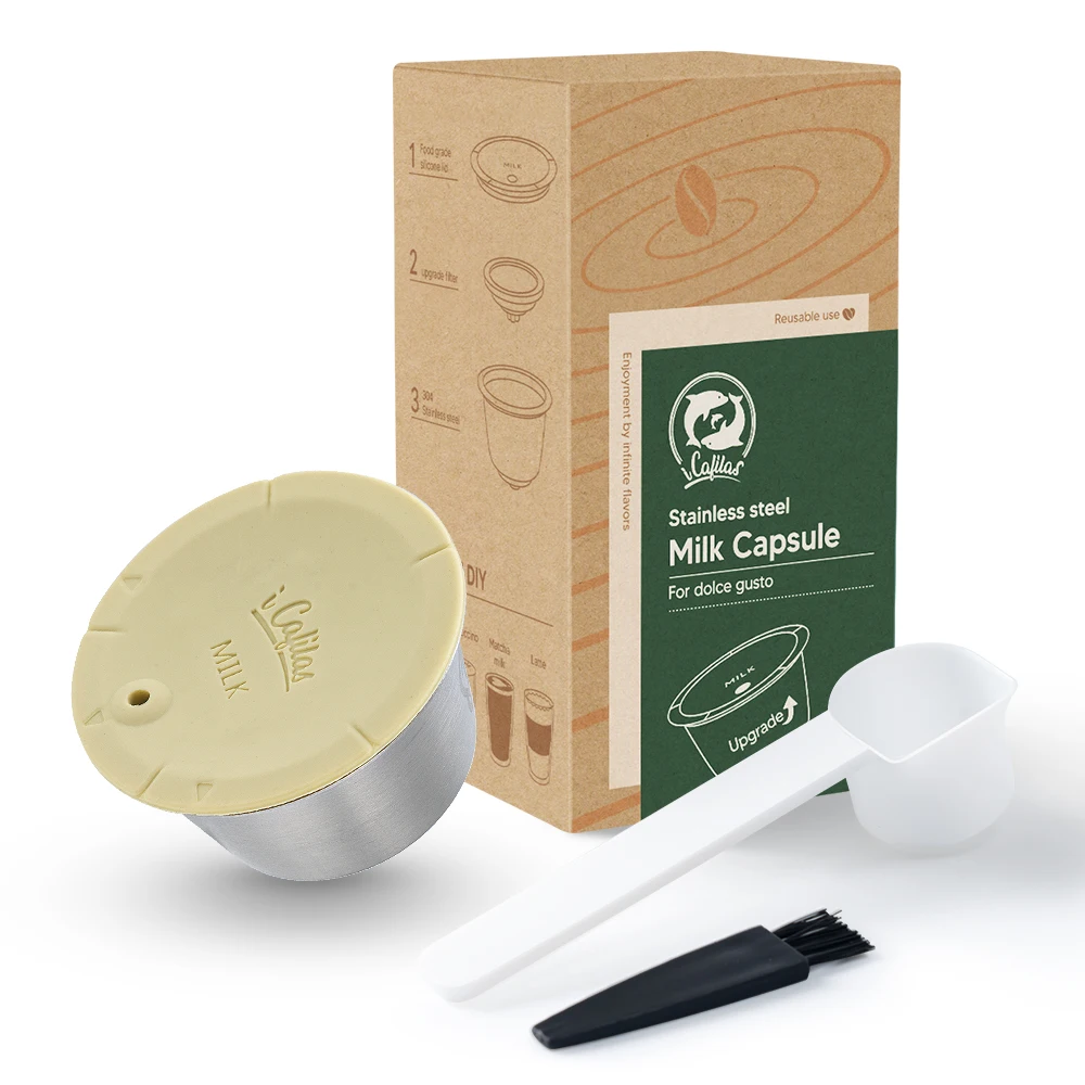 Capsula Riutilizzabile Per Caffè Dolce Gusto In Schiuma Di Latte Pod Filtro Per Caffè E Latte In Acciaio Inossidabile Per Nescafé Dolce Gusto Capsule 