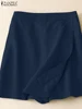 Vinatge Solid Shorts Skirts ZANZEA Summer Women Casual Elastic Waist Shorts Holiday Beach Pants 2025 Elegant Loose Work Pantalon