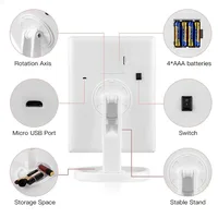 LED Vanity Makeup Mirror with Touch Control, Adjustable Lighting 1X, 2X, 3X Magnification, Trifold Design Ideal Gift for Women - Image 6