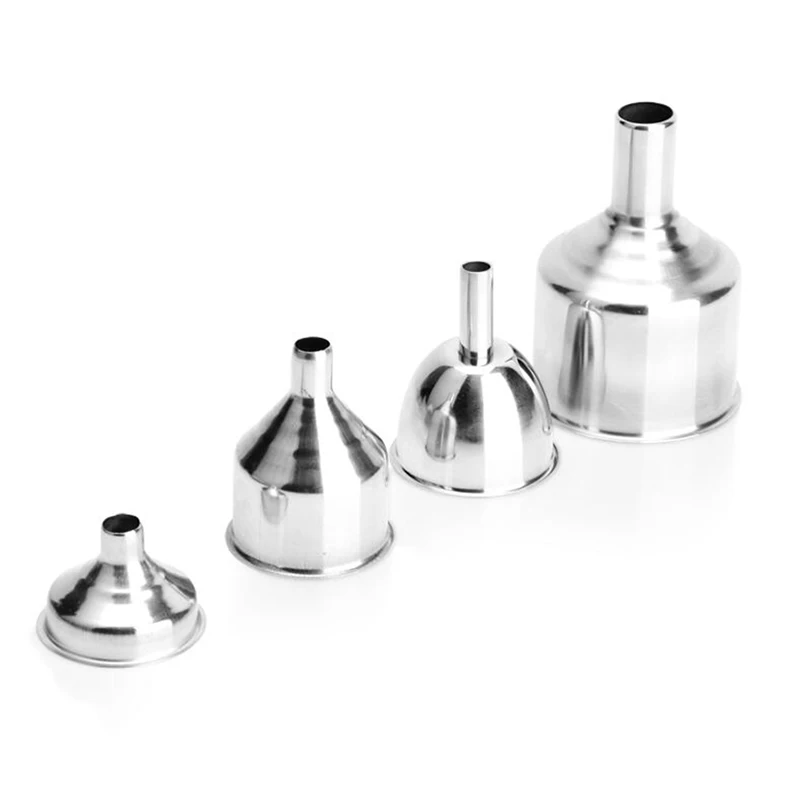 

1PC Mini Metal Funnel Small Mouth Stainless Steel Bar Wine Flask Funnels For Filling Hip Flask Narrow-Mouth Bottle