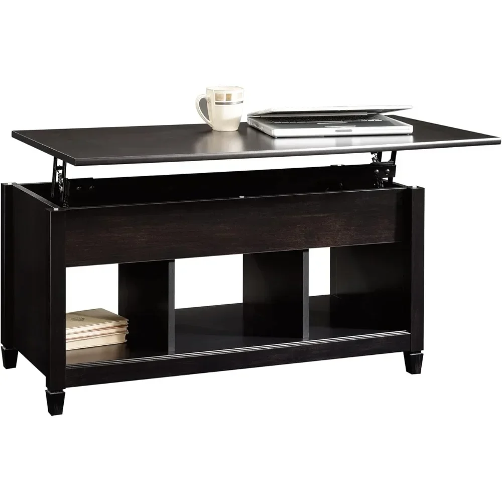 Estate Black Finish Modern Coffee Table for Living Room Furniture Edge Water Lift Top Coffee Table Dining Room Sets Nightstands