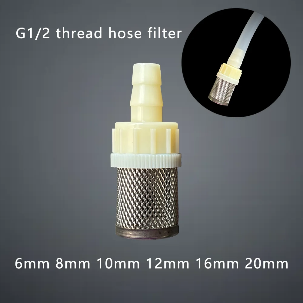 Hose Stainless Steel Filter 6mm 8mm 10mm 12mm 16mm 20mm for Fish Tank Garden 1 Set