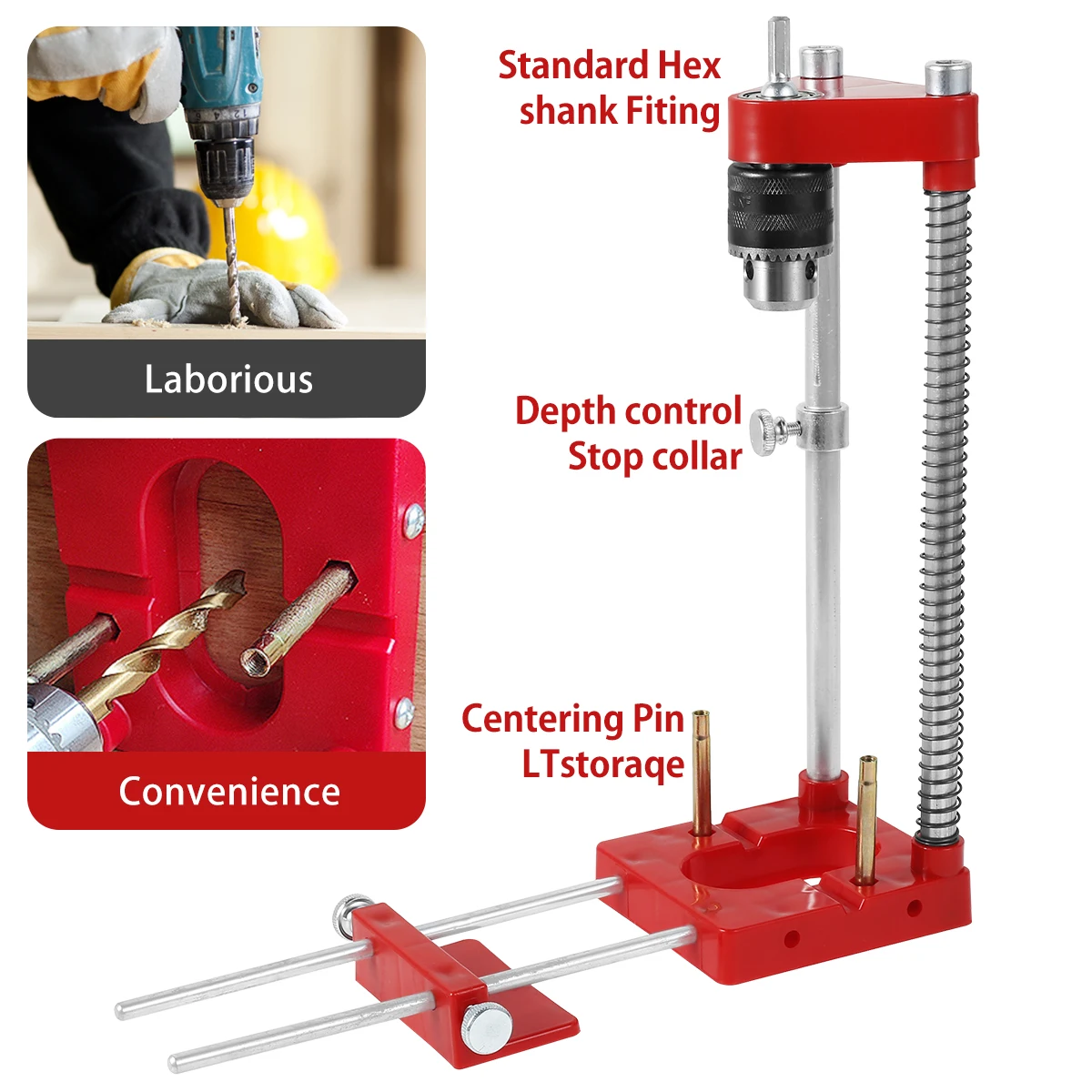 Woodworking Drill Locator Carpentry Locator Holder Woodworking Boring Machinery Wood Accurate Bench Drilling Woodworking Tools