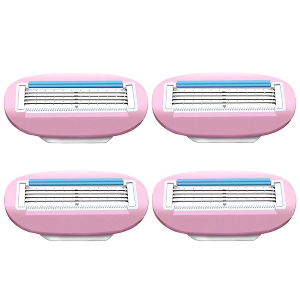 여성 휴대용 면도기 교체 가능 커터 헤드 트리머 헤어 면도기 5 블레이드 면도기..