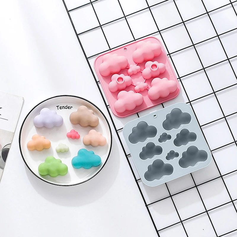 1Pc 8Cavities Cartoon Cloud Silicone Mold DIY Candle Resin Plaster Making Set Chocolate Biscuit Cake Ice Mould Home Decor Gift