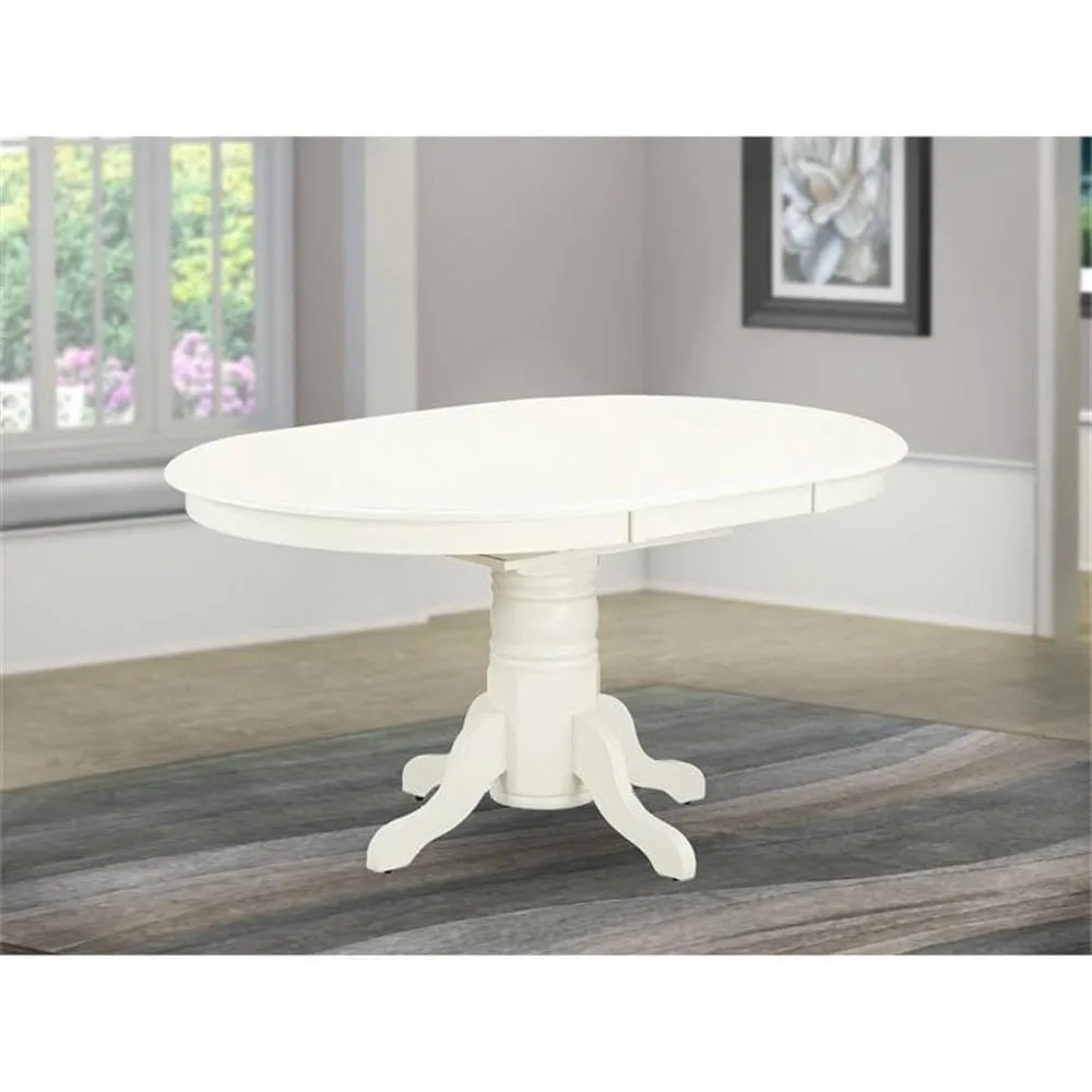 Solid Wood Kitchen Dining Table- An Oval Solid Wood Tabletop with Butterfly Leaf & Pedestal Base, 42x60 Inch, Dining Room Table 2