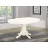 Solid Wood Kitchen Dining Table- An Oval Solid Wood Tabletop with Butterfly Leaf & Pedestal Base, 42x60 Inch, Dining Room Table 2