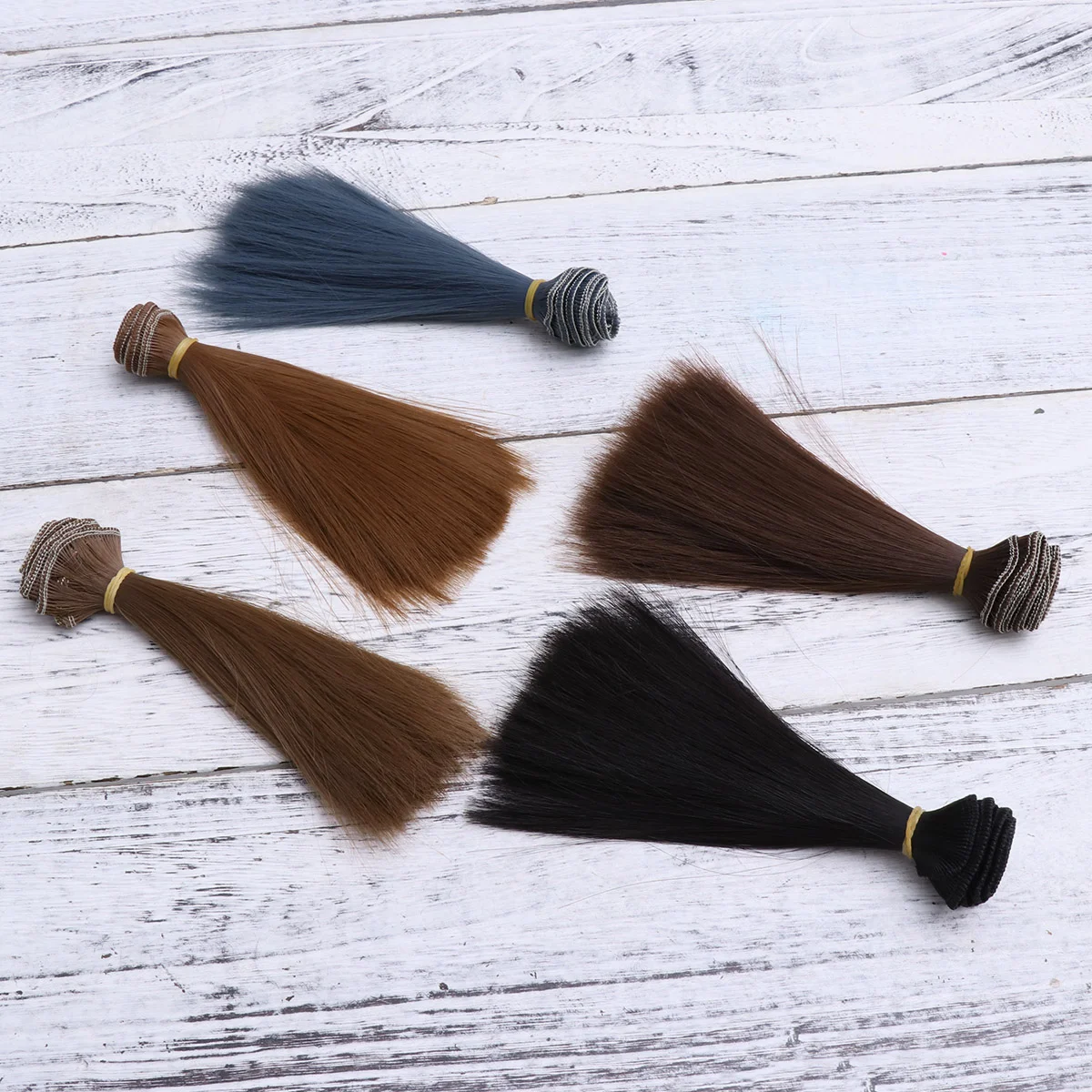 

Парики прямые Термостойкие для наращивания волос, 12 шт., 15 см