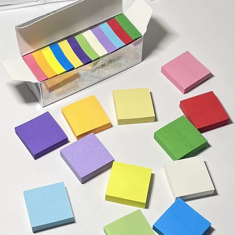 Set da 11 Pezzi di Foglietti Adesivi Fluorescenti Colorati con Copertina per Planner, Forniture per Scuola e Ufficio - immagine 2