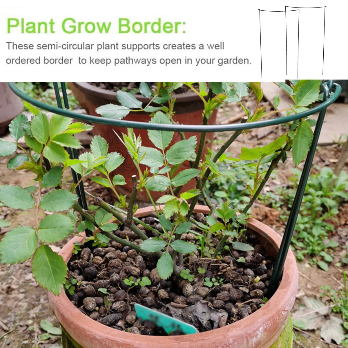 Gardening crafts plant struts 1 supporting flower pants plant view art struts flower (25cmx40cm 1 pieces)