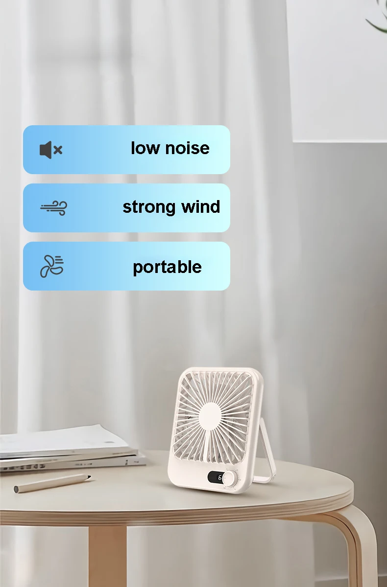 Square Portable Fan Portable Air Conditioners Fans for Room Camping Electric Rechargeable Mini Conditioning Large Hand Home