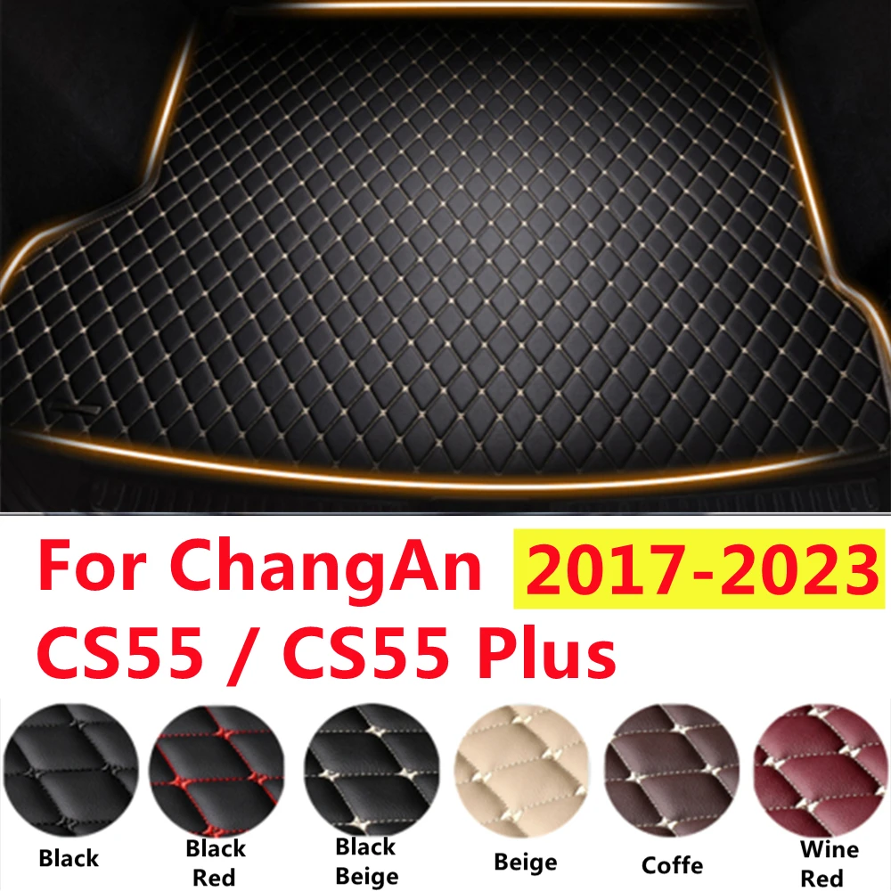 

SJ XPE кожаный плоский под заказ подходит для ChangAn CS55-Plus CS55 2023 автомобильный коврик для багажника автомобильные аксессуары задний грузовой лайнер крышка ковра