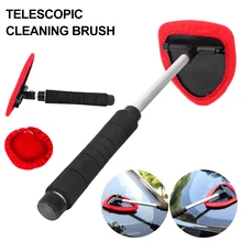 

Car Windshield Clean Wiper Cleaner Telescoping Glass Window Cleaning Brush Microfiber Pad Window Cleaner Brush Tool Accessories