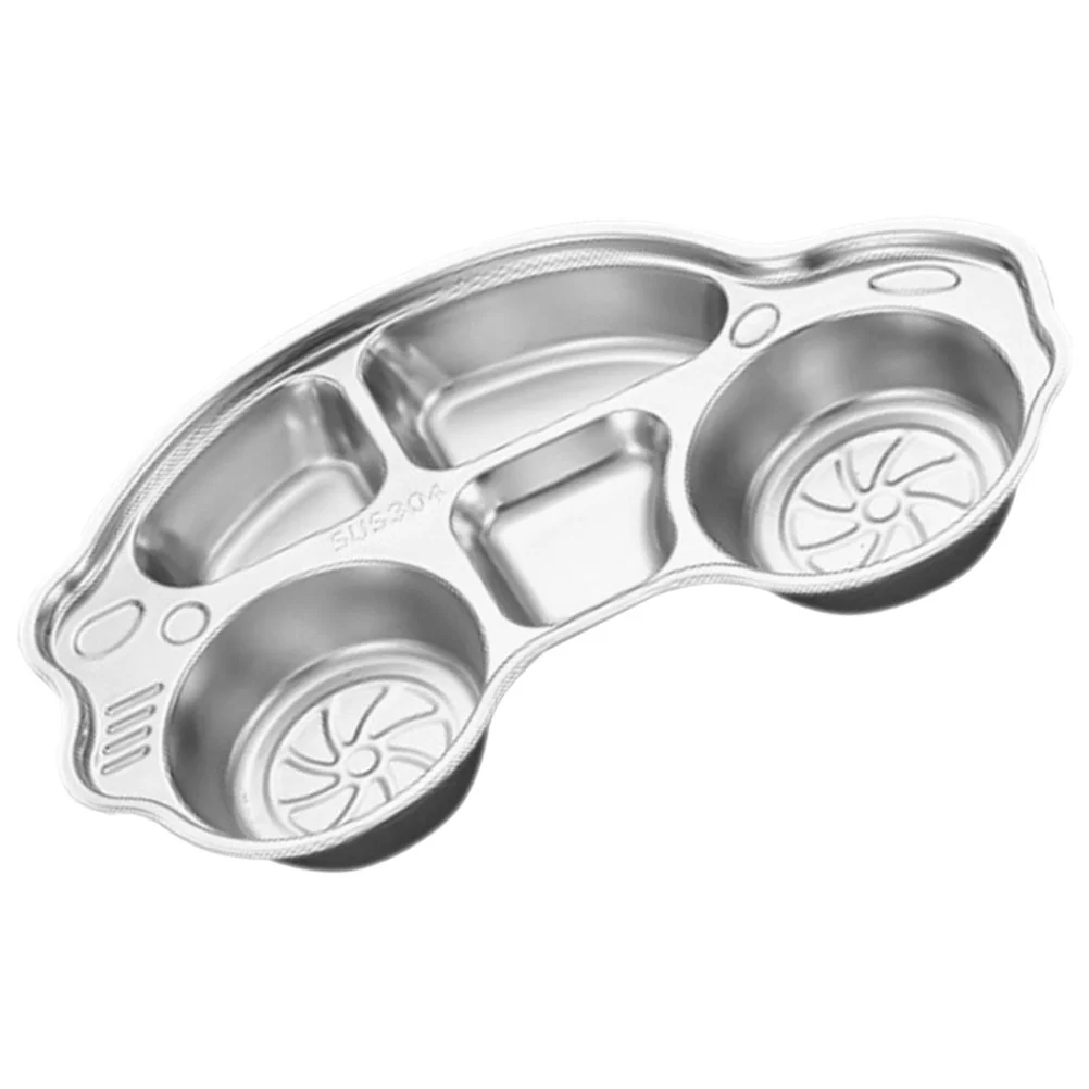 

Children Divided Plate Stainless Steel Food Plate Kids Eating Plate Household Food Serving Plate