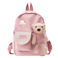 Cartoon Bear Toy School Bag for Girl Cute Kids Kindergarten Schoolbags Children Backpacks Girls Boy Book Bags Drop Shipping