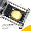 Electric French Fry Cutter, Upgrade Lid Control Version with 1/2 Inch and 3/8 Inch Blade. 300w Commercial Grade Stainless 3