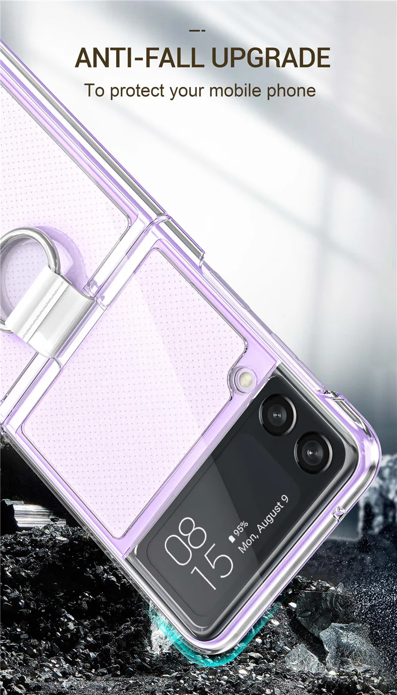 samsung galaxy z flip 3 5g case Transparent Clear Phone Case for Samsung Galaxy Z Flip 3 5G Samsung Z Flip4 Zflip3 Full Protective Shockproof Cover Z Flip 1 2 samsung galaxy z flip 3 5g case