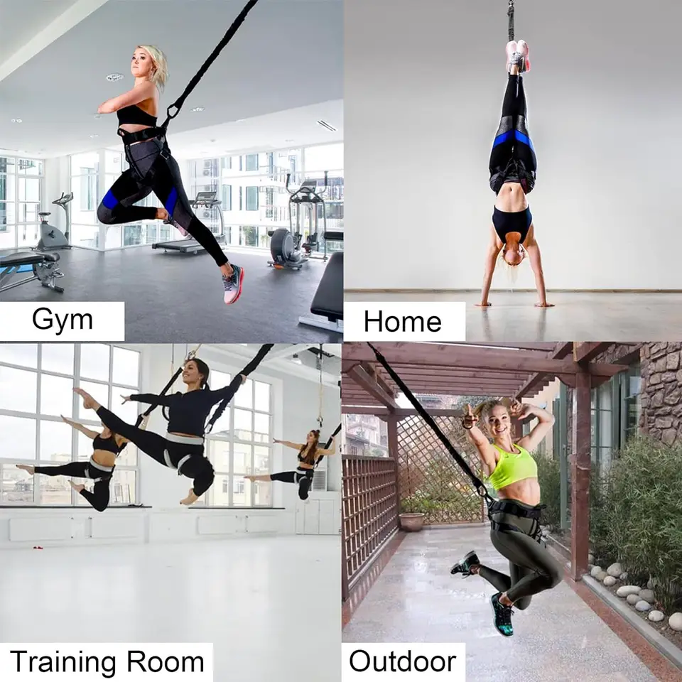 Corda Aerea Per Yoga - Attrezzatura Per Stretching Per Altalena Yoga Con Ancoraggio Alla Porta Allenatore Di Flessibilità Backbend Assist Per Spaccature Forte Allenamento Anti-gravità Per Spaccature