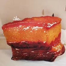 

Creative simulation 3d braised pork belly stuffed toy roast duck steak food snack pillow spoof doll