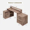 Computer Desk with Darwers Storage Cabinet, Home Office Desk with File Drawer, Gaming Desk with Monitor Stand 2