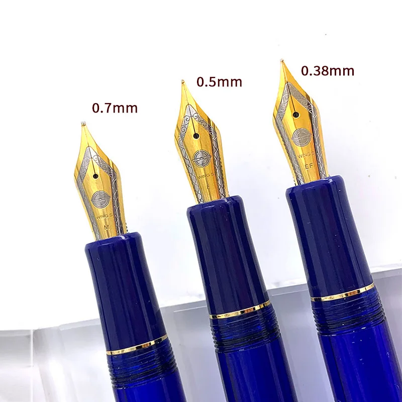 Yongsheng 699 Smooth Vacuum Filling Fountain Pen Acrylic Transparent / Solid Section EF/F/M Nib With Box Office Gift Pen images - 6