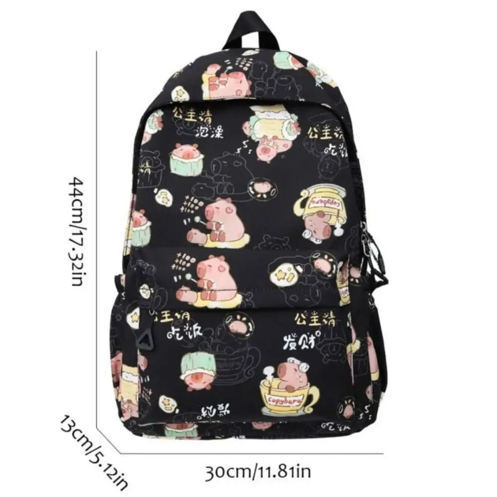 School Stationery Set Capybara - Large Capacity, Waterproof, Cute Kawaii Backpack Set With Multiple Pockets Backpack For School - View #3