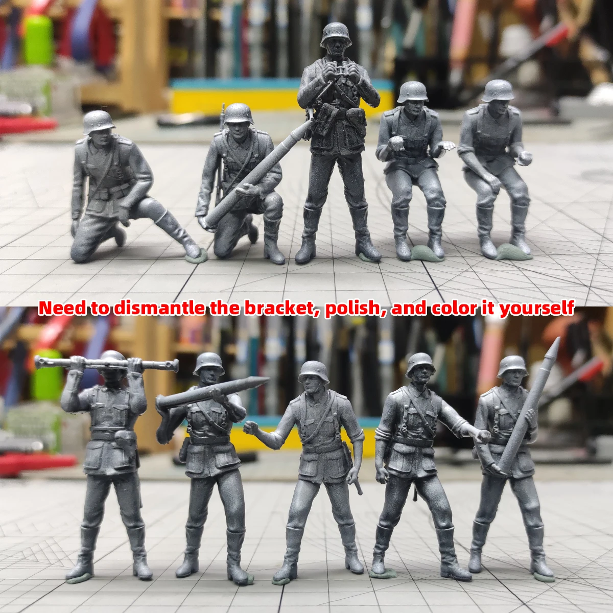 독일군 대공포 작전 병사 군인 피규어 팀 군인 세트 조립 플라스틱 스케일 모델 키트 1/72 1/35 1/48