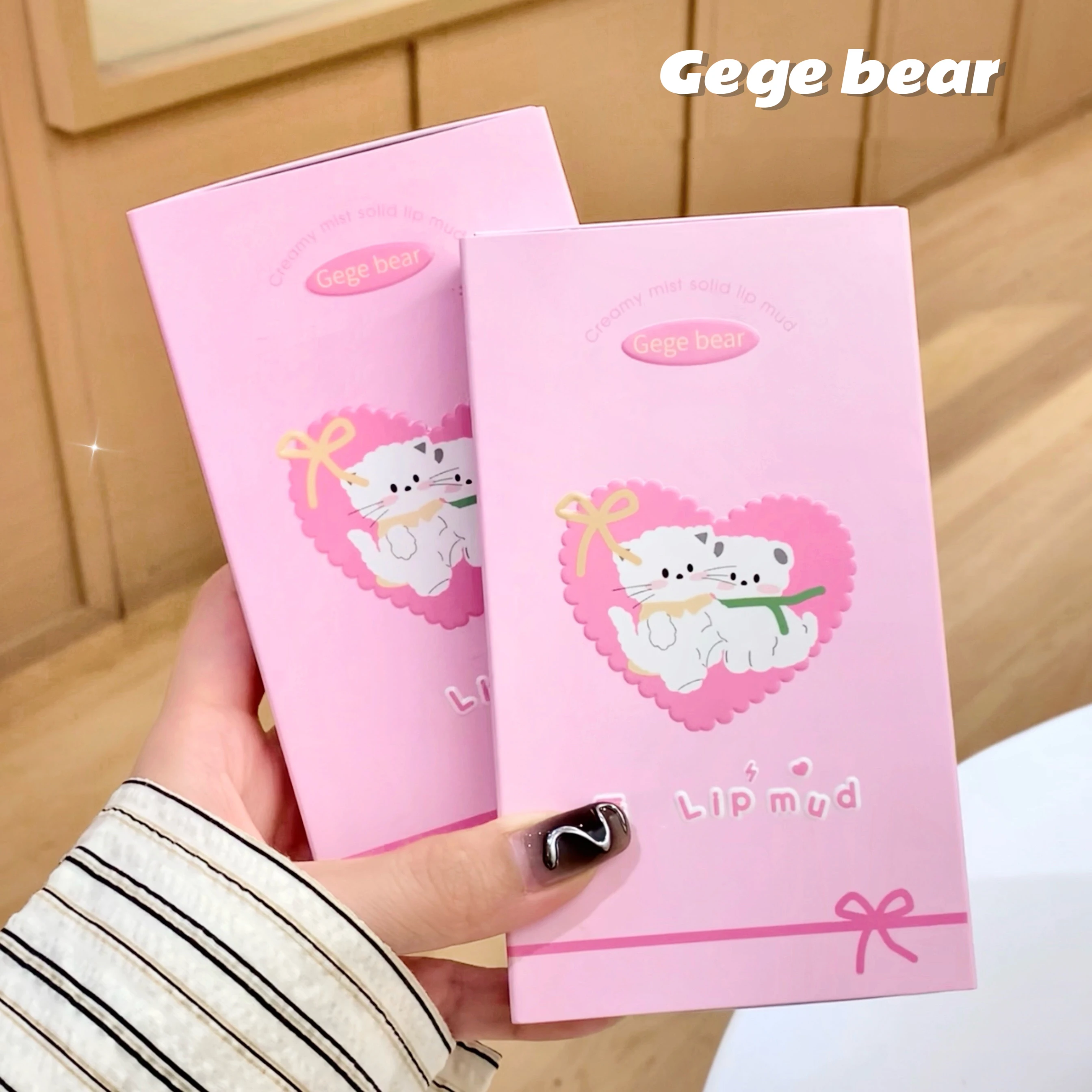 GEGE BEAR Velvet Mist Solid Lip Mud Lip And Cheek Dual-Use Matte Natural Long-Lasting Color Lipstick Lip Glaze 2
