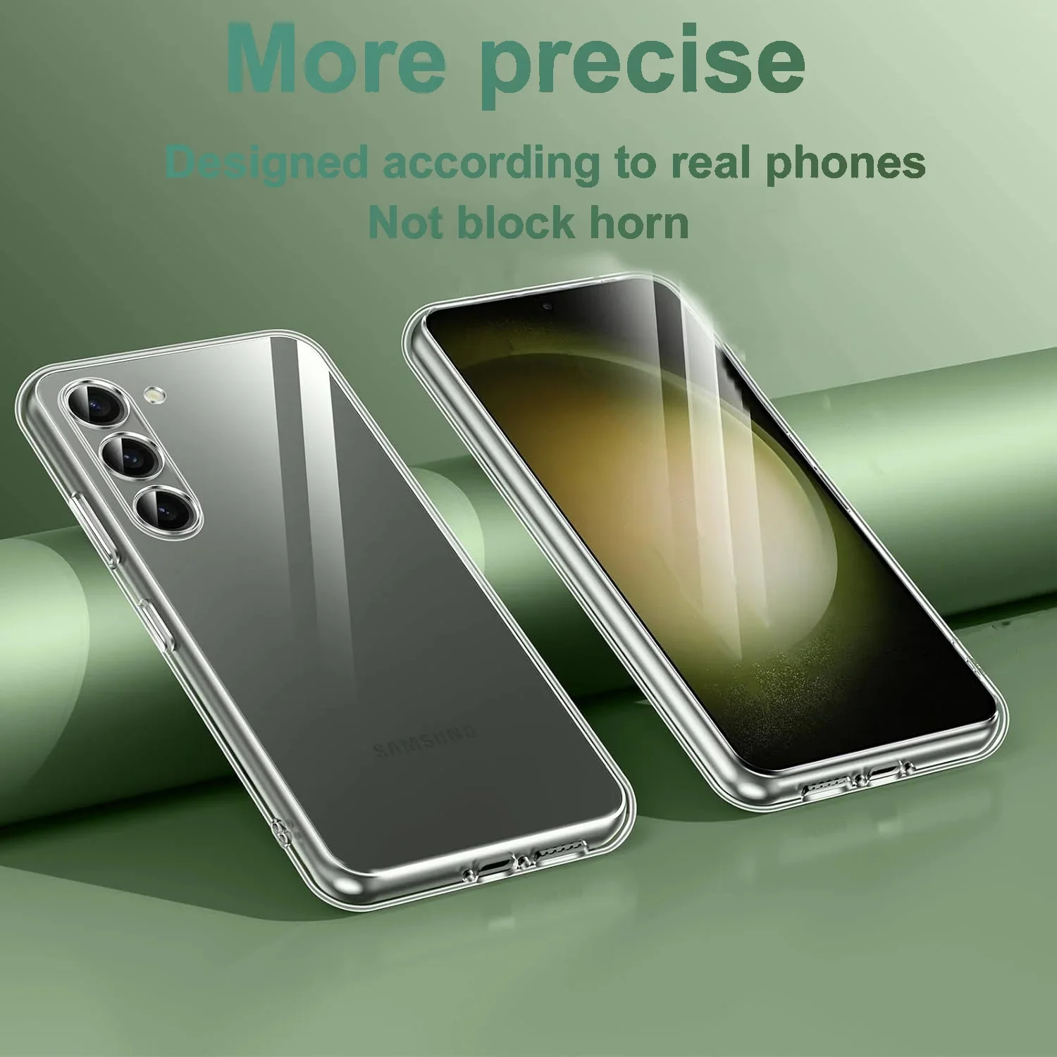 Clear Silicone Soft Phone Case Cover, Transparent Protective Back Cover, Shock-Absorbent Gel Shell