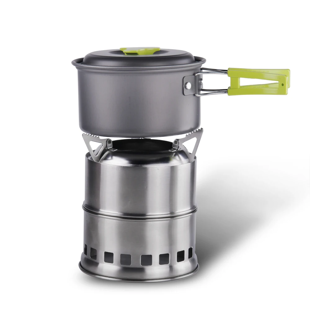 

Outdoor Wood Gas Wood-burning Stove Portable Folding Firewood Stove Camping Gasification Furnace Windproof