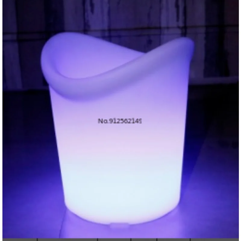 LED glowing ice bucket outdoor restaurant bar KTV waterproof charging red wine beer champagne plastic ice wine barrel  trays