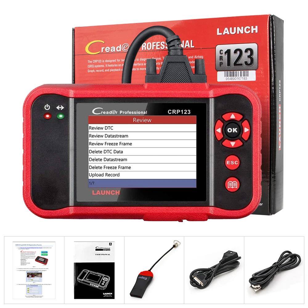 LAUNCH-CRPree CR3001/129E/123 X EAU professionnel de diagnostic de voiture, outil de diagnostic automobile, nouvelle génération, câble OBD2