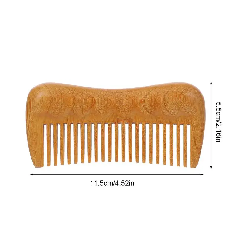 1pc Fine-toothed Wooden Comb Multi-purpose Massage Comb Home Hairdressing Tool