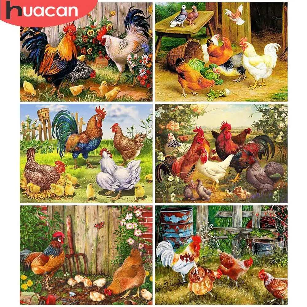 Zariocy 5D Diamond Painting Kit Completo - Animale Pollo 30x40cm - Pittura Mosaico Fai Da Te Per Decorazione Parete