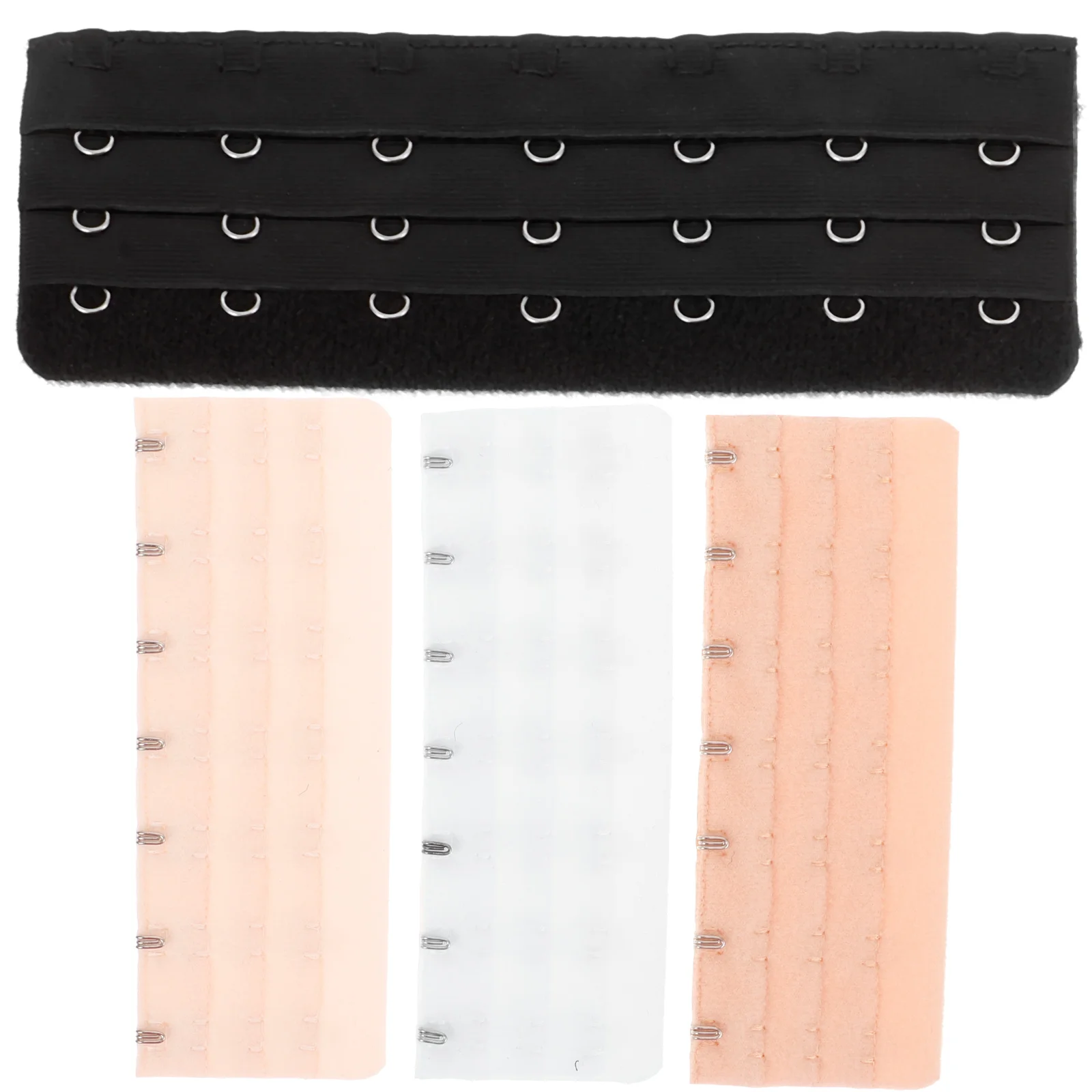 

4 Pcs Shapewear Women Extenders 7 Hooks Plus Size Extension Polyester Band