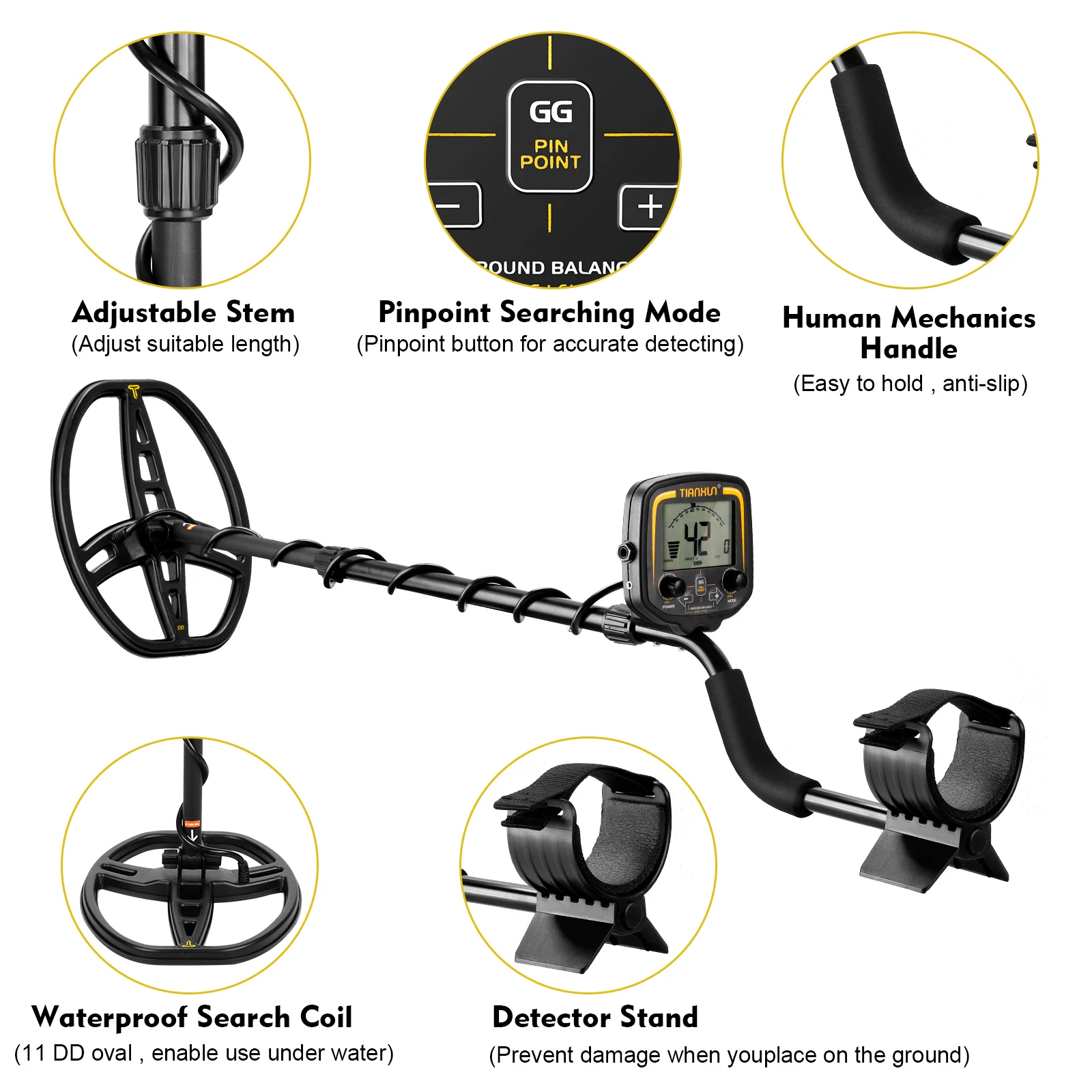 TX 850 Metal Detector Underground Treasure Professional Depth 2 5m Search Finder Treasure Hunter Detecting Pinpointer