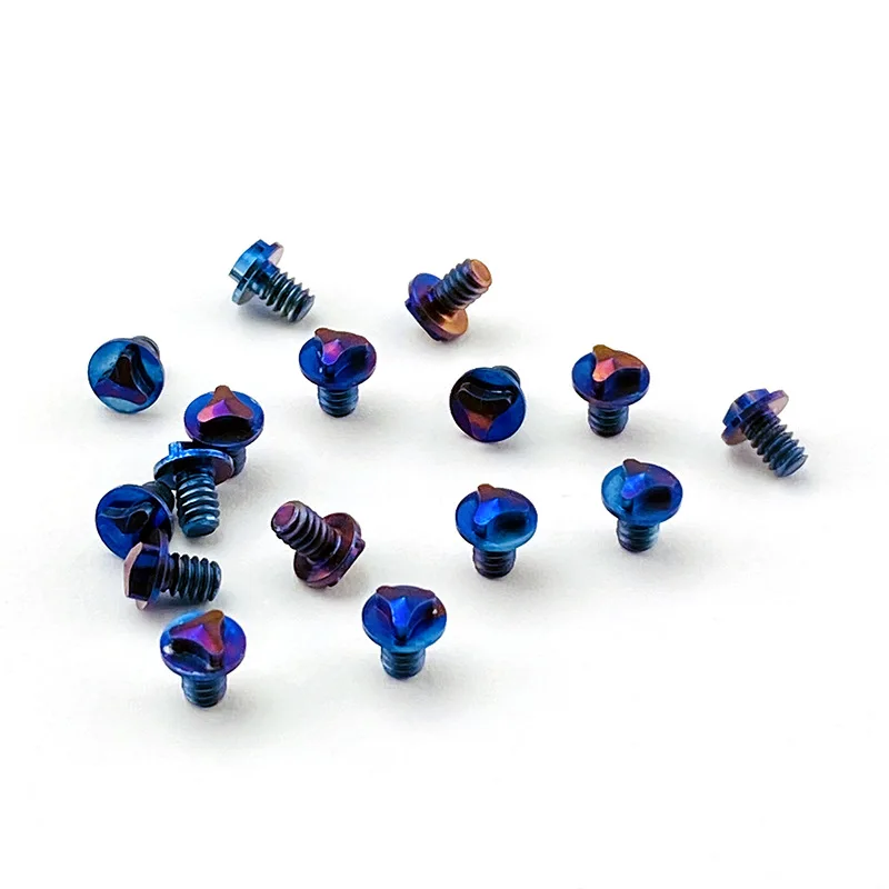 6PCSPocketKnifeHandleScrewsTitaniumAlloyNailGripScrewsFor