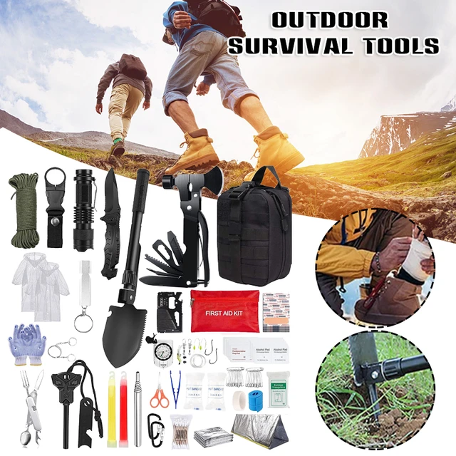 Outdoor Emergency Survival Equipment Multifunctional First Aid Kit Survival  Gear Tool with Folding Cutter 163 in 1 - AliExpress