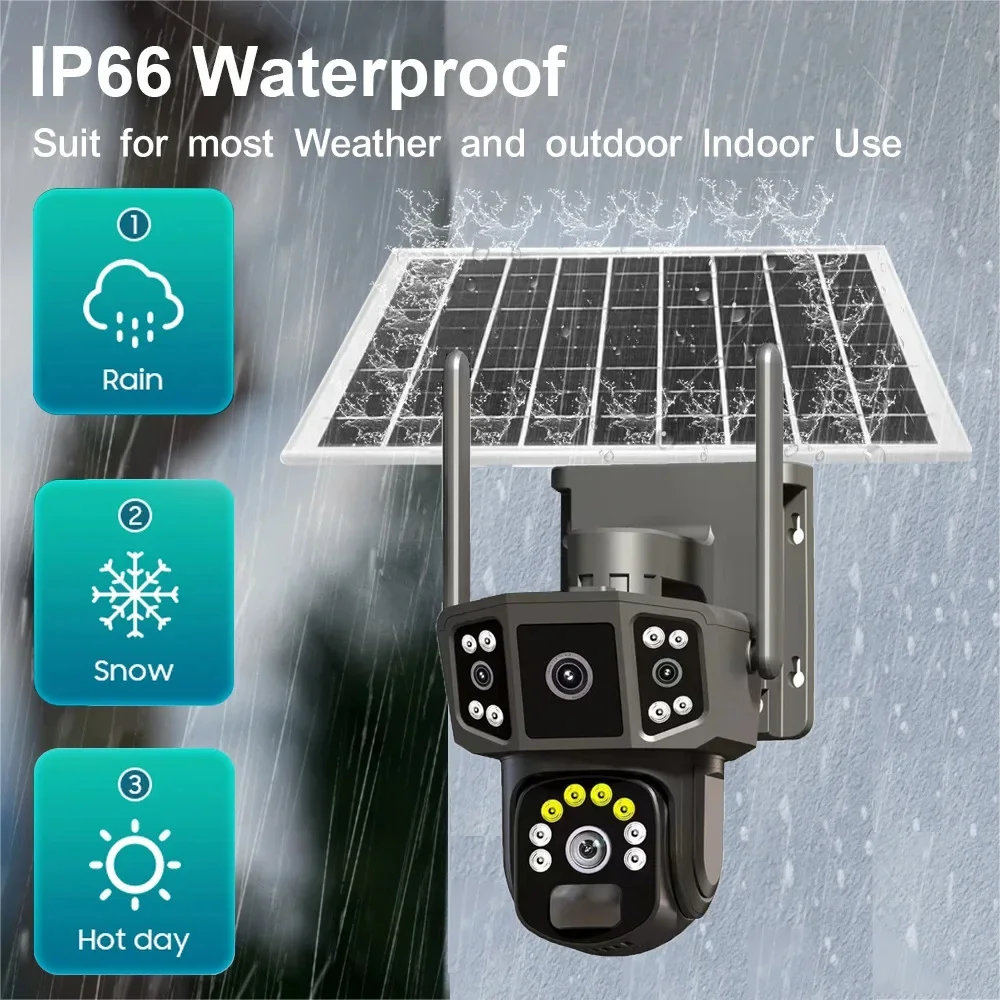 Solar Panel WIFI Cameras Outdoor Wireless Home Security