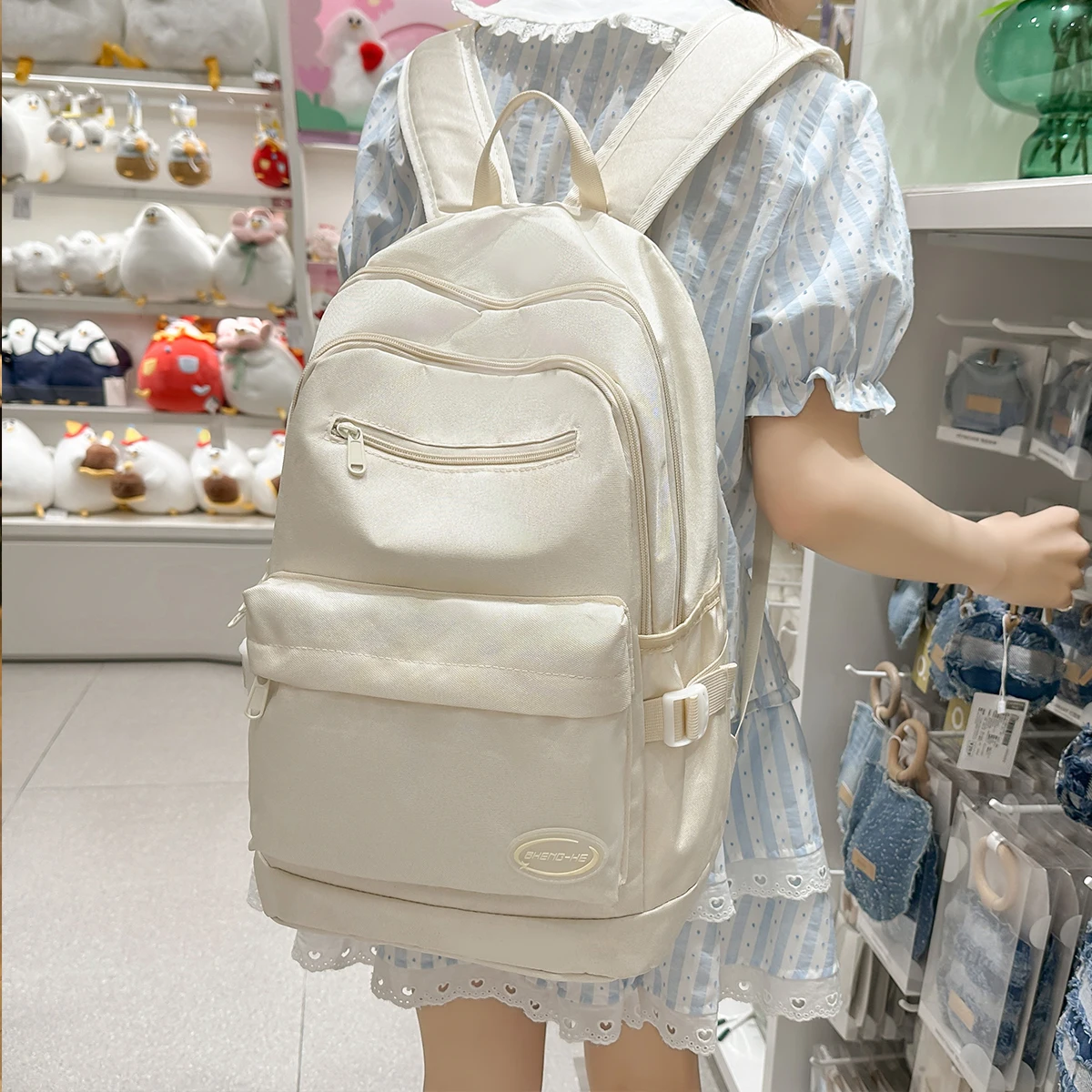 School Bag Junior High School Simple Large Capacity Elementary School Student Backpack Trendy Boys and Girls School Gift High School Student