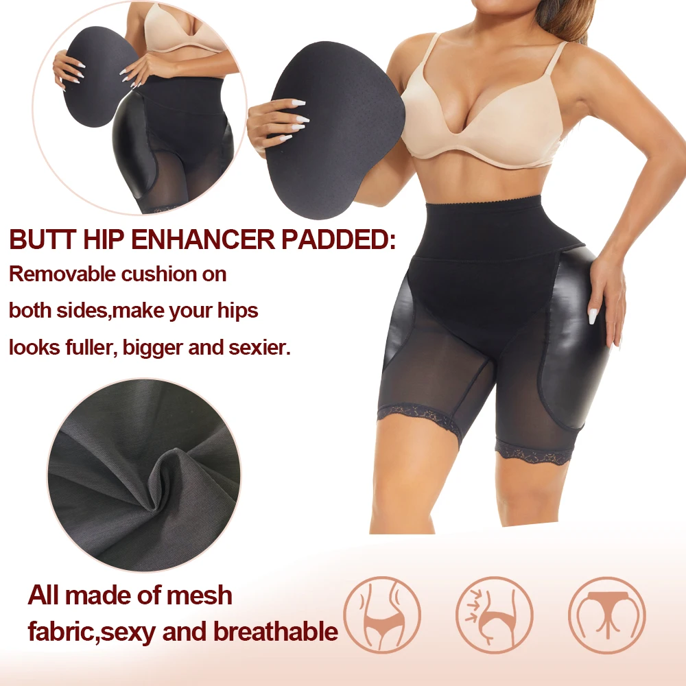 NINGMI Body Shaper Butt Lifter Panties Women Body Shapewear Booty Hip Pad Sexy Underwear Seamless Hip Enhancer Shaper Panties